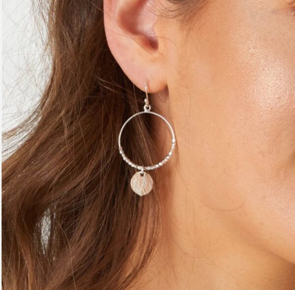 Dominique Mini Hoop Earrings Silver