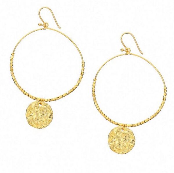 Dominique Large Hoop Earrings Gold