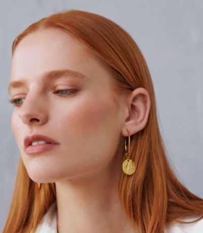 Esmeralda Gold Hoop and Coin Earrings