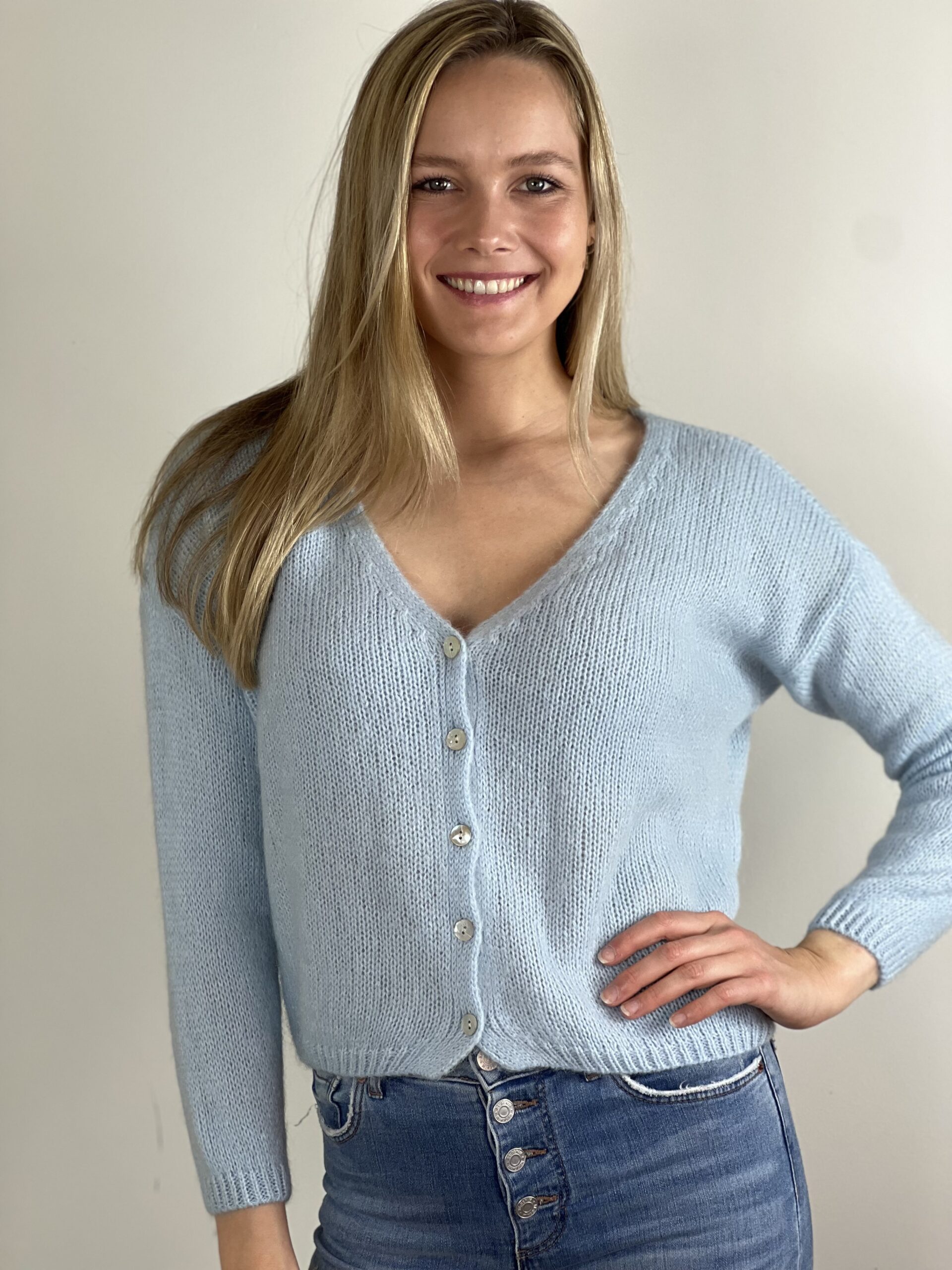 Mohair Cardigan with Buttoned Front (in a variety of shades) - La Maison