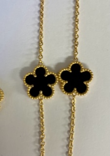 Clover Design Long Necklace