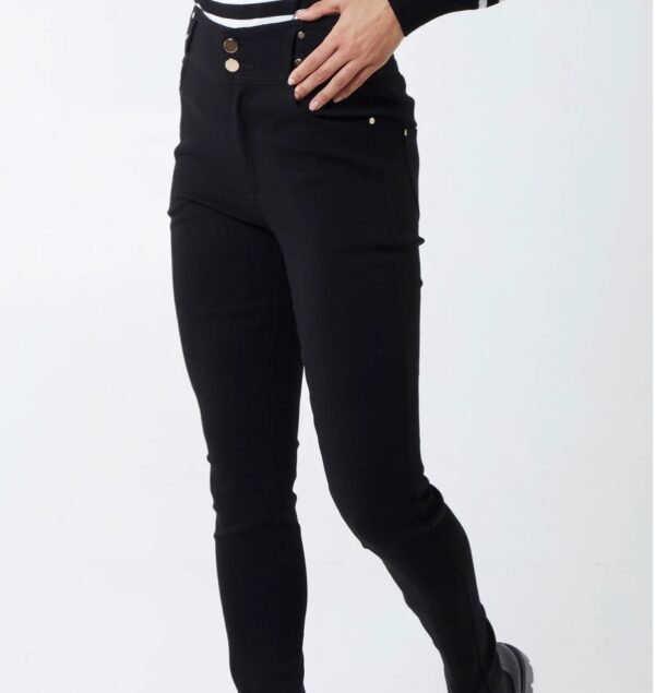 Black High Waisted Stretch Denim Skinny Jeans