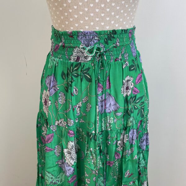 Charlotte Sparre Floral Fun Green Long Skirt