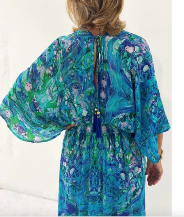 Sophia Alexia Turquoise Glow Capri Kimono