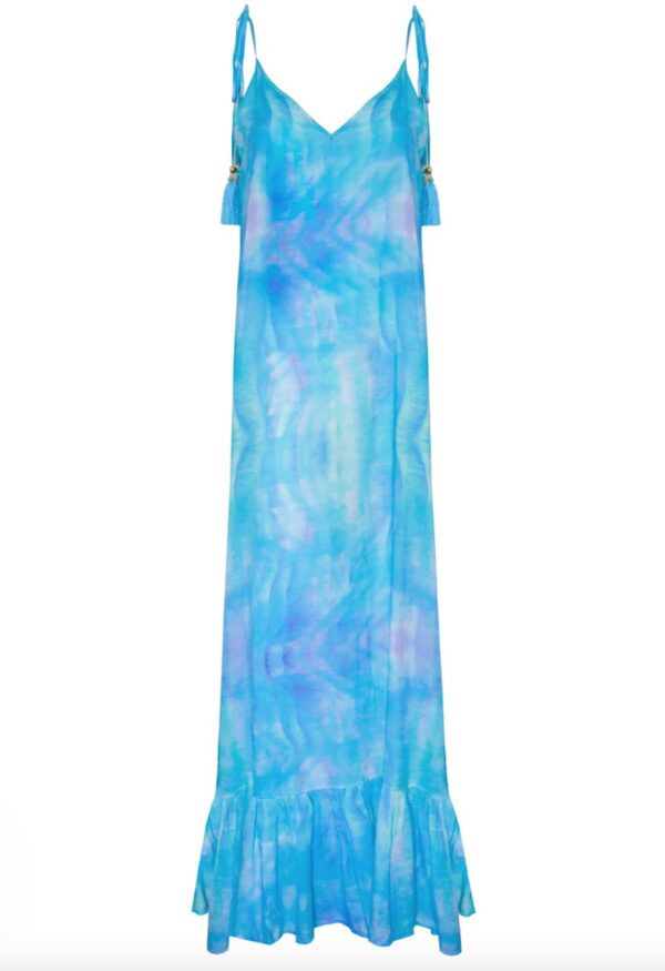 Sophia Alexia Turquoise Wave Maxi Sun Dress
