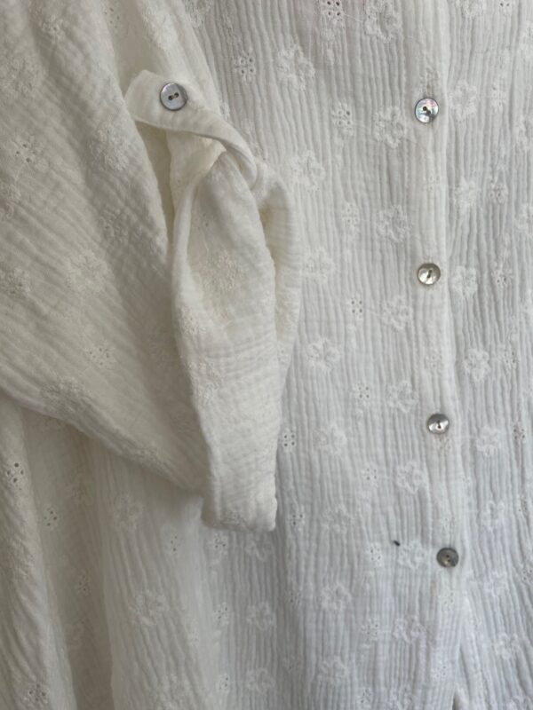 White Long Cotton Shirt / Beach Cover Up
