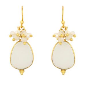 Willow white chalcedony earrings