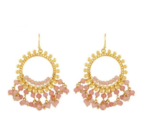 Waverly Sunburst Earrings in Pink