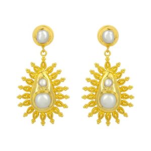 Donna Gold and Freshwater Pearl Earrings