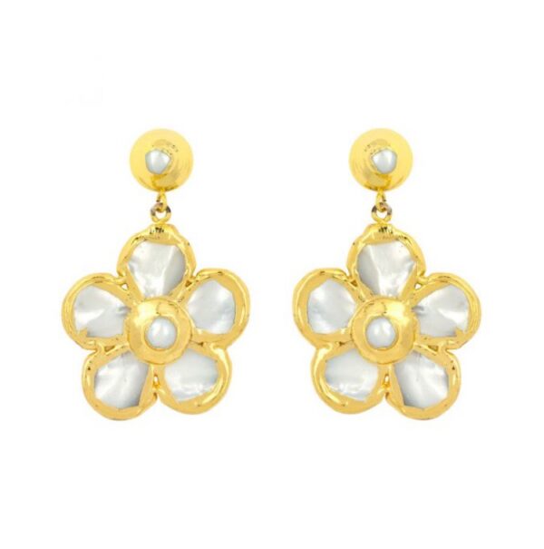 Fiore Mother of Pearl Floral Earrings