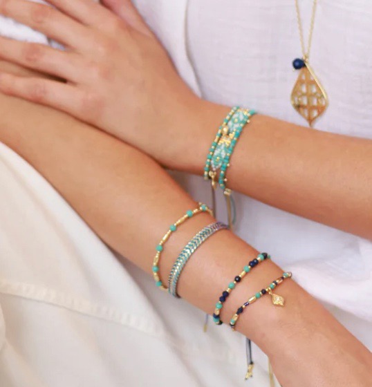 Boho Betty Desire Turquoise Beaded Friendship Bracelet