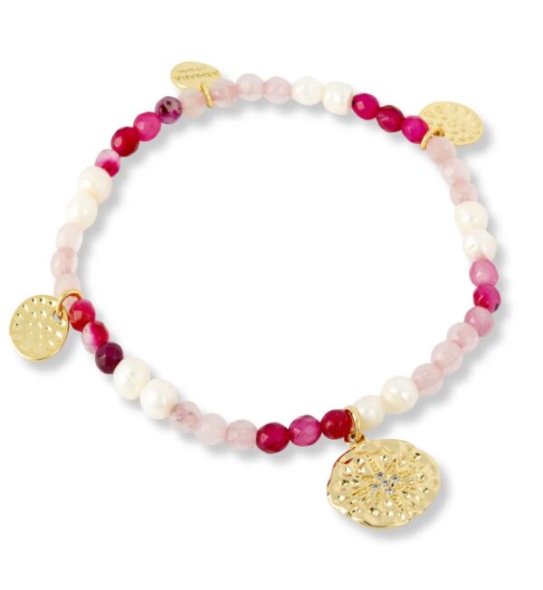 Roma Bracelet Pink & Pearl