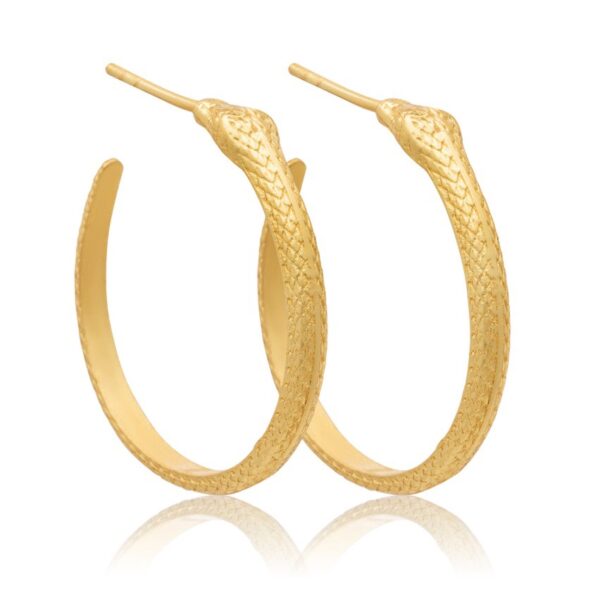 Azuni Medusa Gold Snake Hoop Earrings