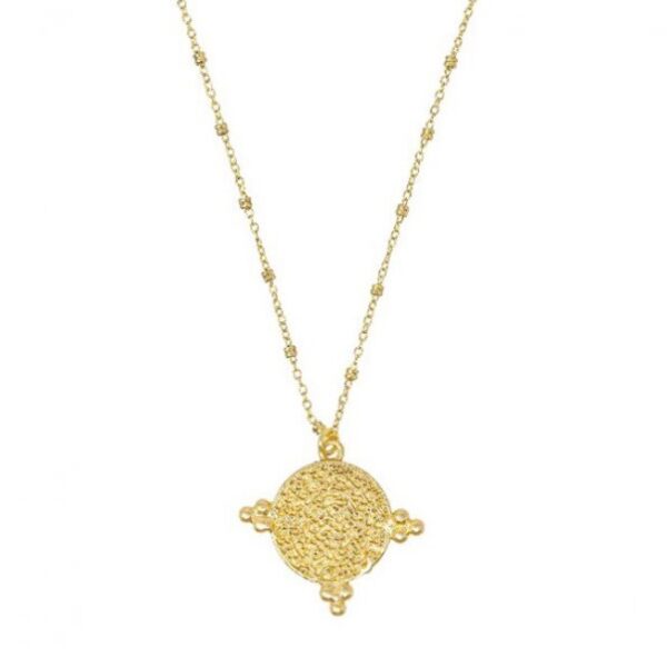 India Short Gold Coin Necklace
