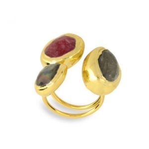 Amelie Ring Red and Grey
