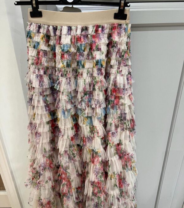 Floral Tiered Long Skirt
