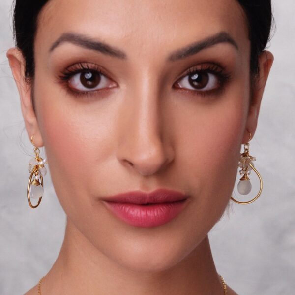 Ashiana Robin White Earrings